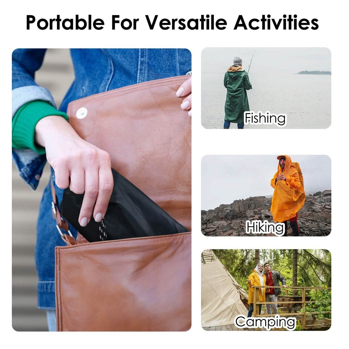 Unisex Hooded Rain Poncho with Pocket - A-1 Thread Vault