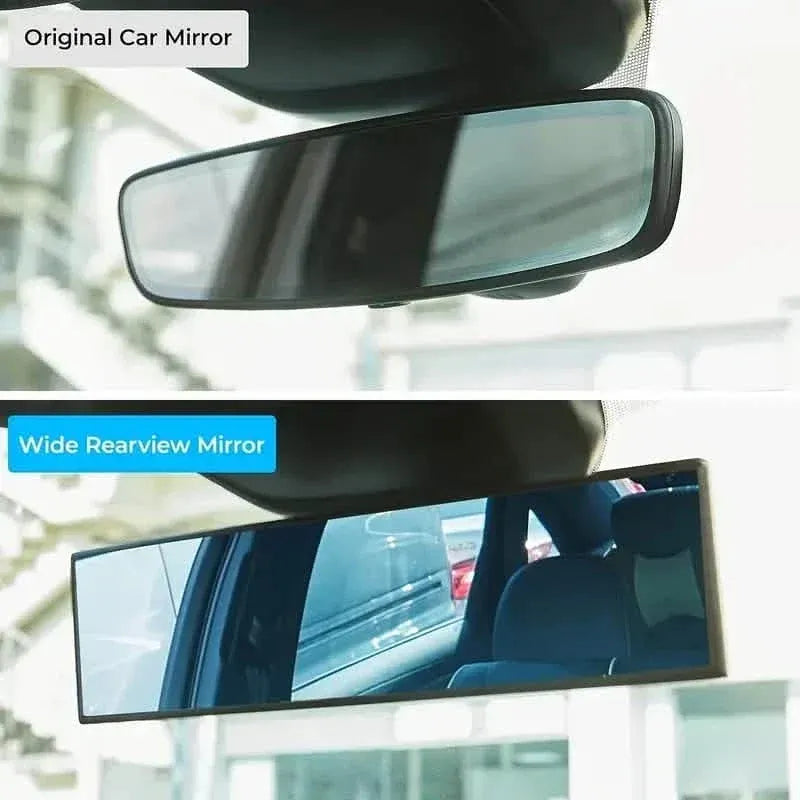 Universal 11.81 Inch Panoramic Convex Rearview Interior Clip-on Wide Angle Mirror - A-1 Thread Vault