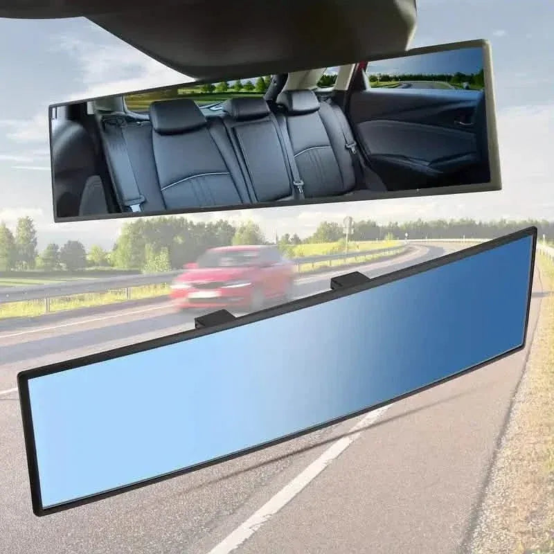 Universal 11.81 Inch Panoramic Convex Rearview Interior Clip-on Wide Angle Mirror - A-1 Thread Vault