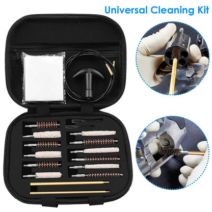Universal Gun Cleaning Kit with 39.3" Flex Cable Brass Rod - A-1 Thread Vault