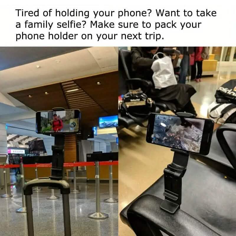 Universal in Flight Airplane Phone Holder Mount - A-1 Thread Vault
