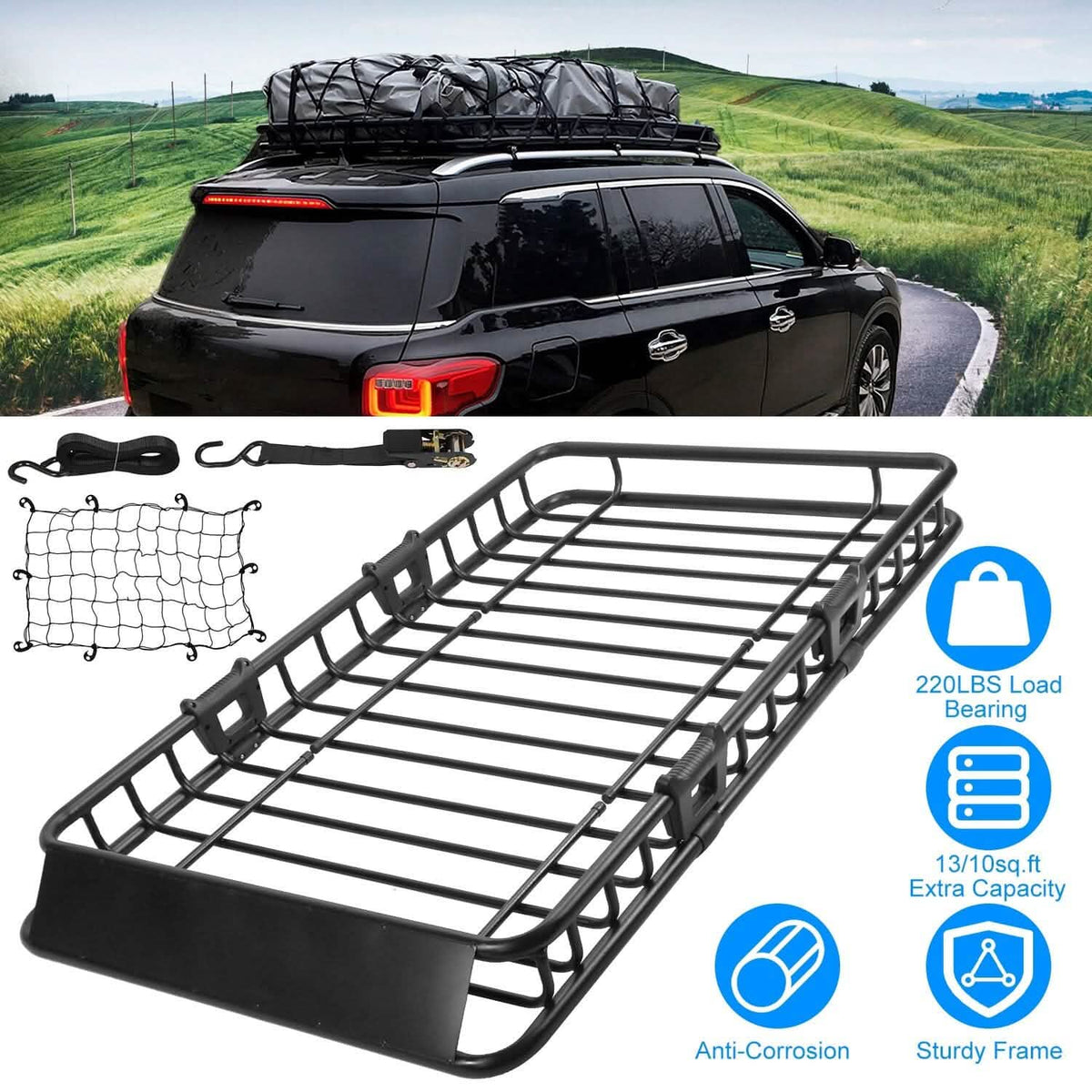 Universal Roof Rack Car Luggage Holder - A-1 Thread Vault