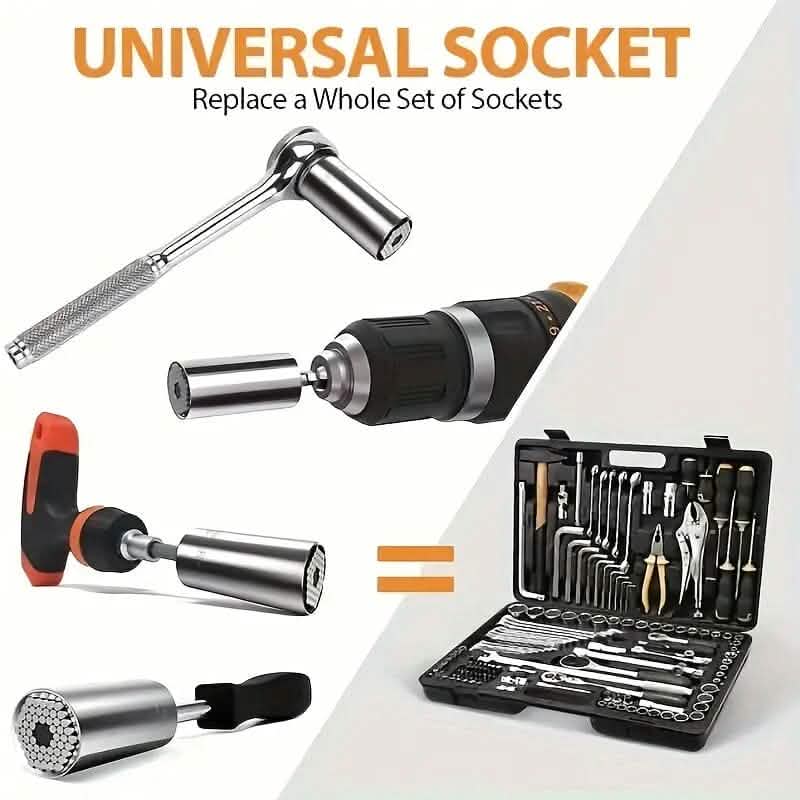Universal Torque Wrench 7-19mm Hexagonal Multi-functional Universal Socket - A-1 Thread Vault