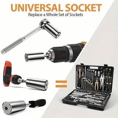 Universal Torque Wrench 7-19mm Hexagonal Multi-functional Universal Socket - A-1 Thread Vault