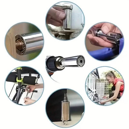 Universal Torque Wrench 7-19mm Hexagonal Multi-functional Universal Socket - A-1 Thread Vault