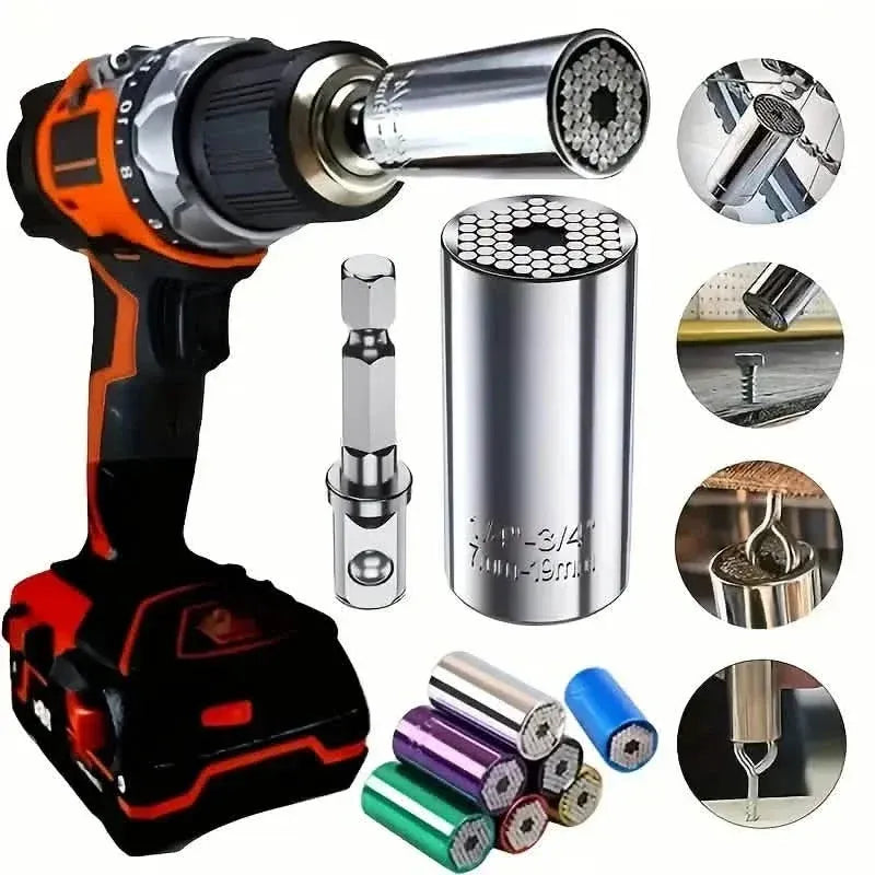 Universal Torque Wrench 7-19mm Hexagonal Multi-functional Universal Socket - A-1 Thread Vault