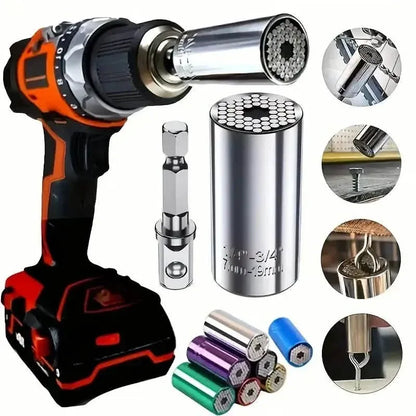 Universal Torque Wrench 7-19mm Hexagonal Multi-functional Universal Socket - A-1 Thread Vault