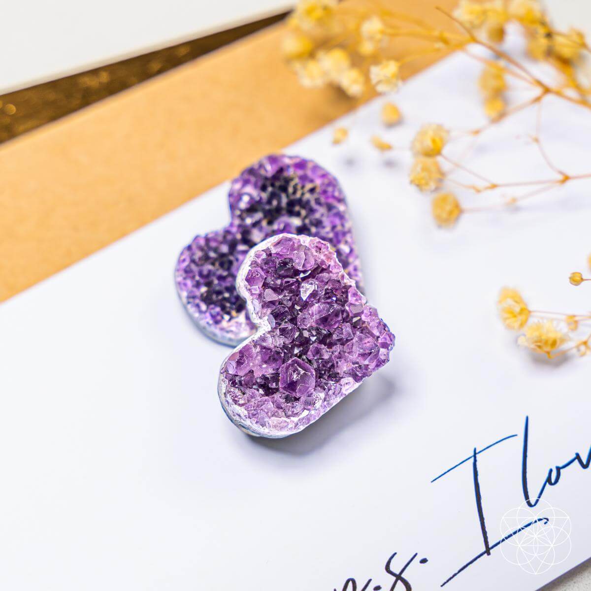 Uruguayan Amethyst Love Heart Cluster - AAA Premium Quality - A-1 Thread Vault