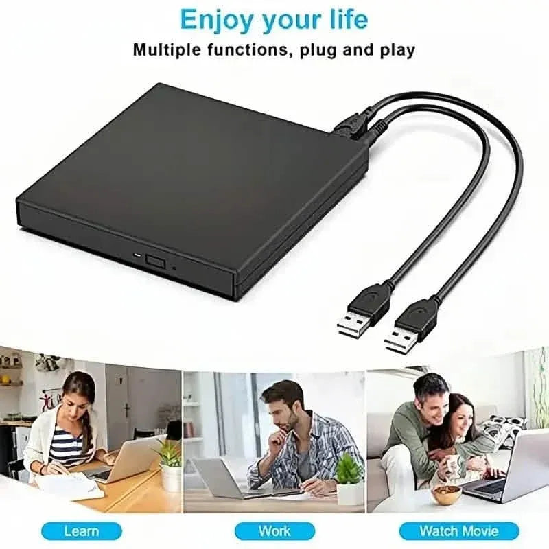 USB 2.0 Slim Protable External CD-RW Drive DVD-RW Burner Writer Player - A-1 Thread Vault