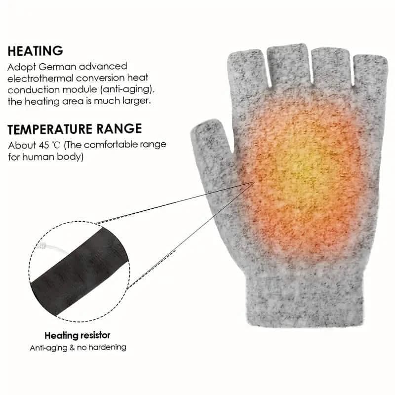 USB Electric Heating Adjustable Temperature Gloves - A-1 Thread Vault