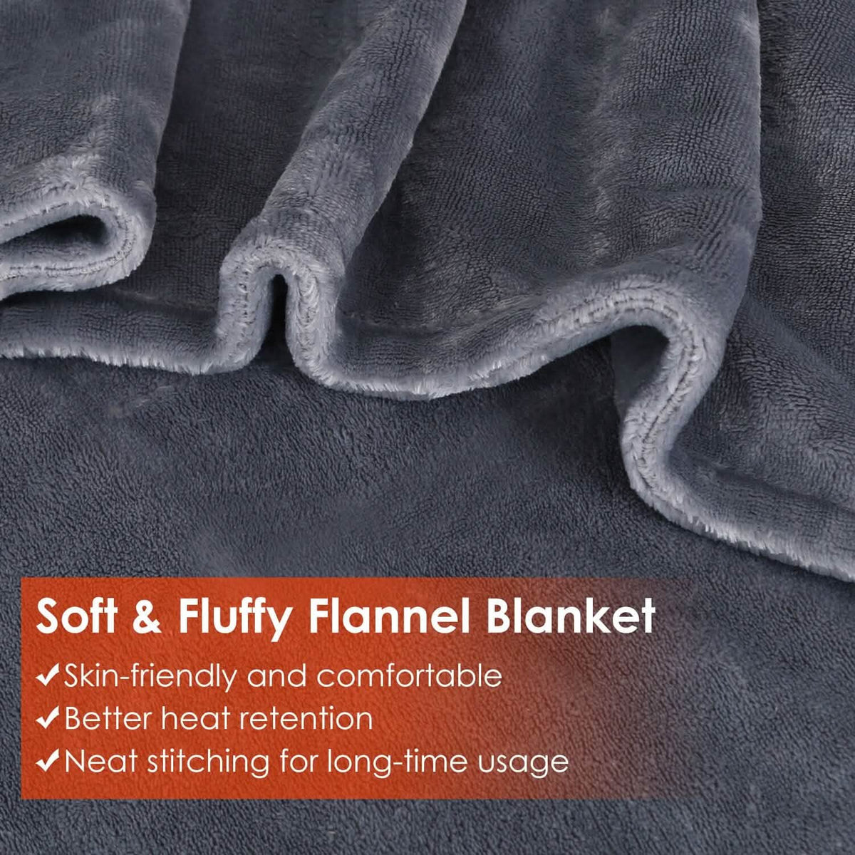 USB Heated Blanket Poncho Shawl Wrap Throw with Zipper Washable - A-1 Thread Vault