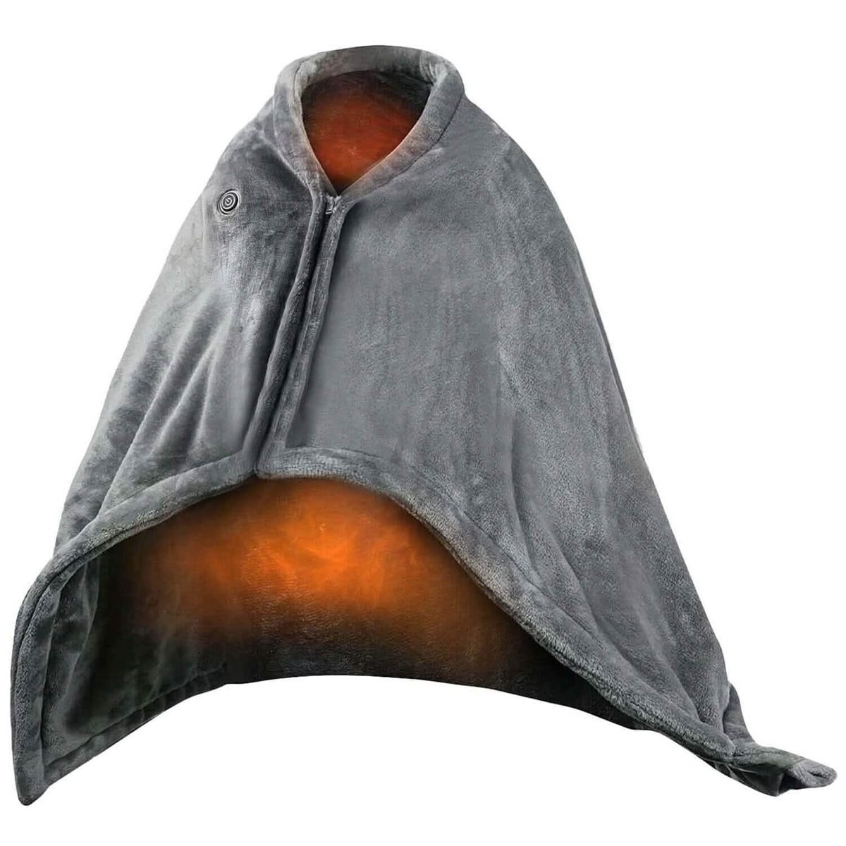 USB Heated Blanket Poncho Shawl Wrap Throw with Zipper Washable - A-1 Thread Vault