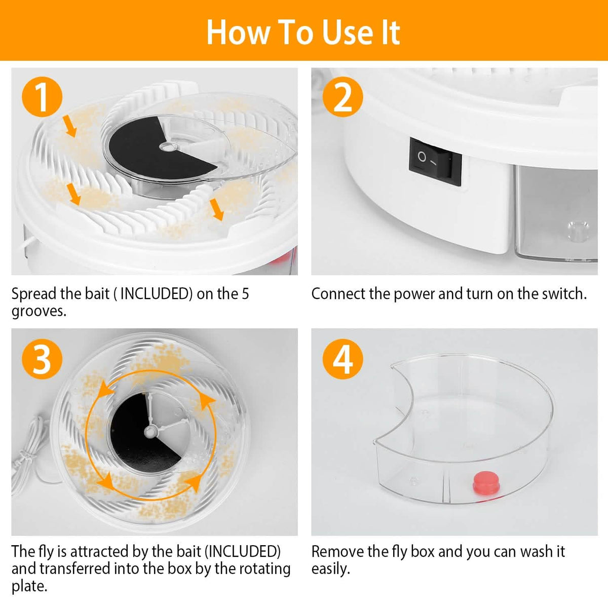 USB powered Electric Fly Trap Automatic Flycatcher - A-1 Thread Vault
