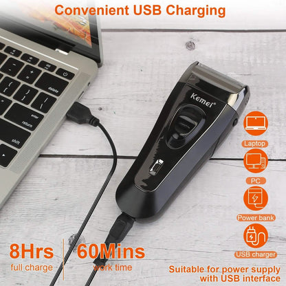 USB Rechargeable Men Electric Shaver - A-1 Thread Vault