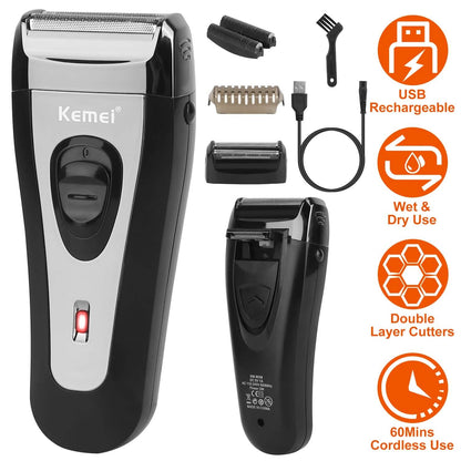 USB Rechargeable Men Electric Shaver - A-1 Thread Vault