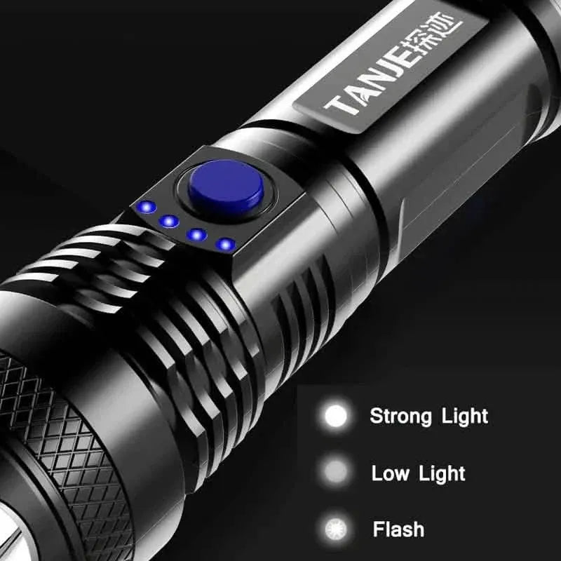 USB Rechargeable Strong Light Flashlight - A-1 Thread Vault