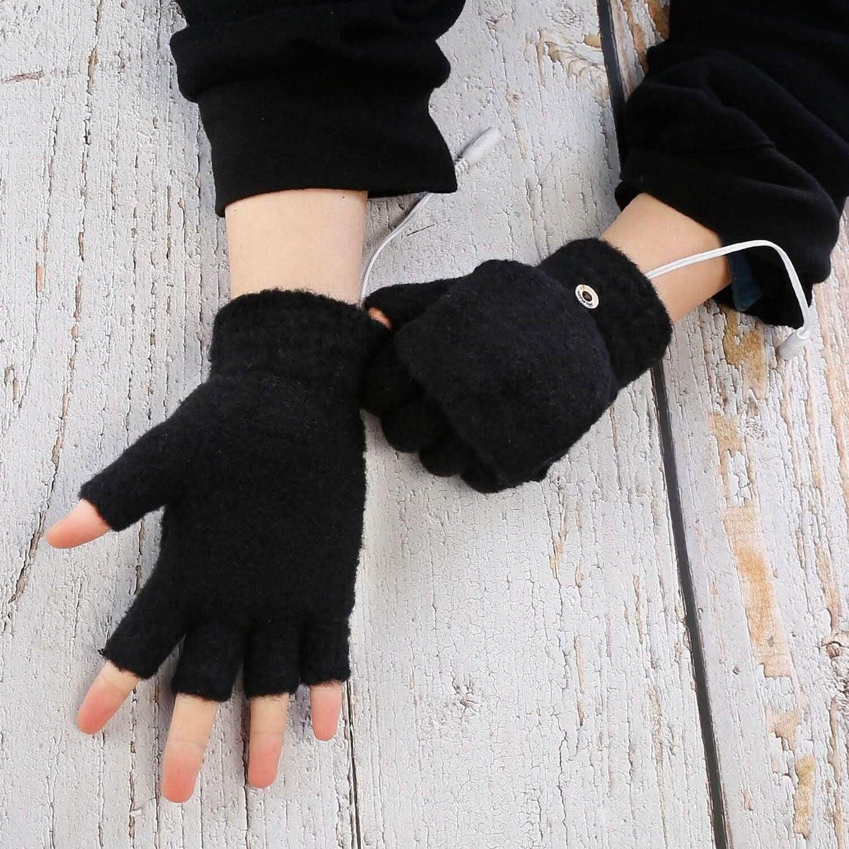 USB Wool Heated Gloves Mitten - A-1 Thread Vault