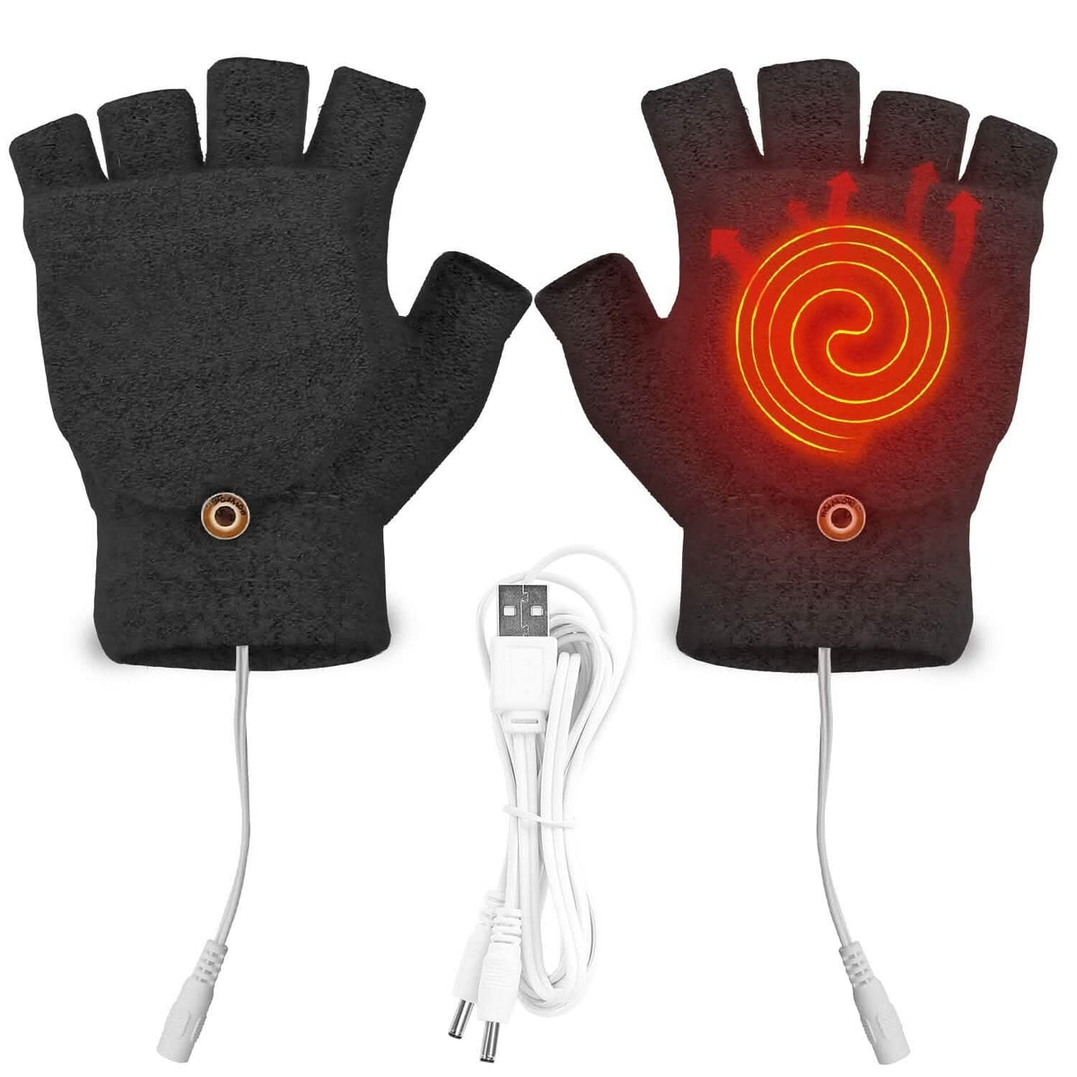 USB Wool Heated Gloves Mitten - A-1 Thread Vault