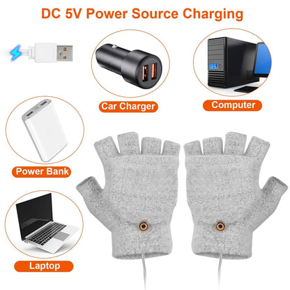 USB Wool Heated Gloves Mitten - A-1 Thread Vault