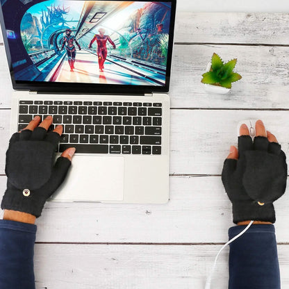USB Wool Heated Gloves Mitten - A-1 Thread Vault