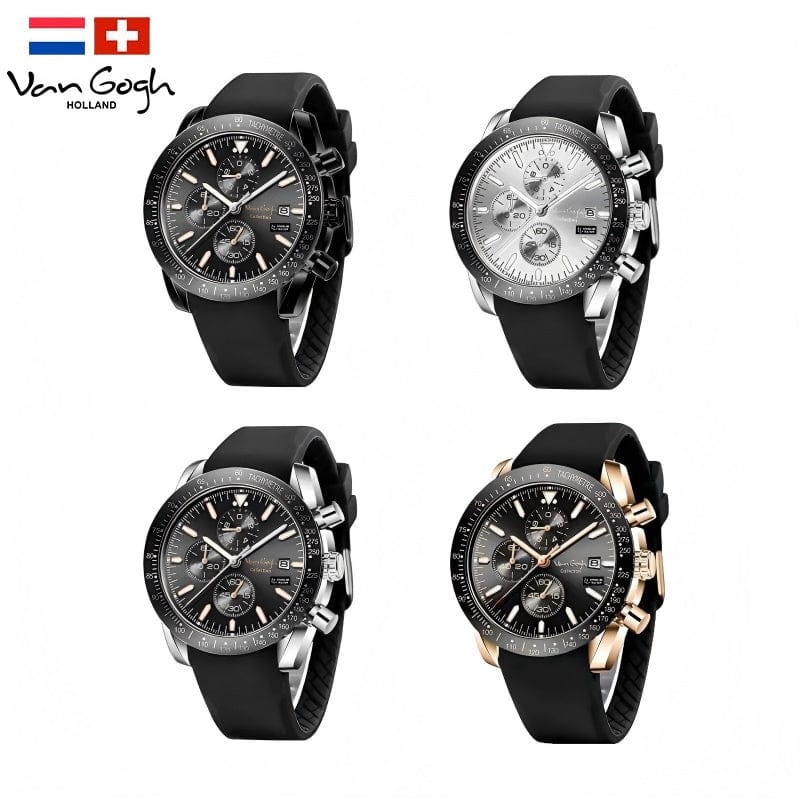 Van Gogh Starry Fantasy Series Men's Rubber Strap Watch - A-1 Thread Vault