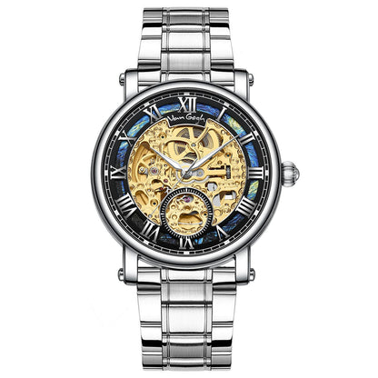 VAN GOGH Starry Night Series Blue Dial Skeleton Mechanical Movement Watch Daily Waterproof Starry Night - A-1 Thread Vault