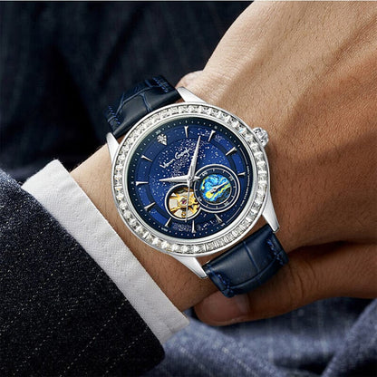 VanGogh Men's Geneva Series Art Automatic Mechanical Watch - A-1 Thread Vault