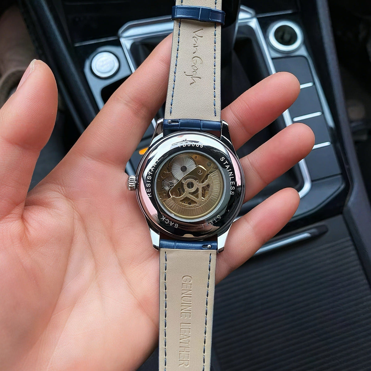 VanGogh Men's Geneva Series Art Automatic Mechanical Watch - A-1 Thread Vault