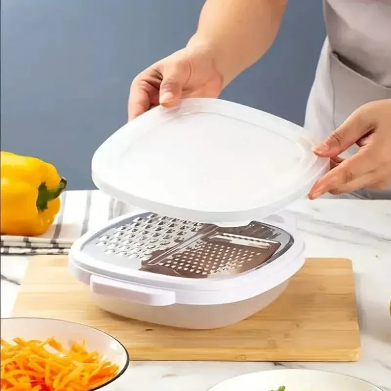 Vegetable Cutter With Lid And Drainer Basket - A-1 Thread Vault