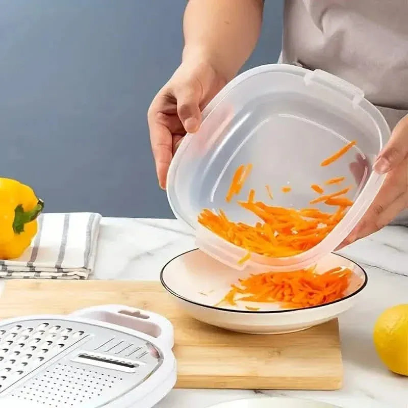 Vegetable Cutter With Lid And Drainer Basket - A-1 Thread Vault