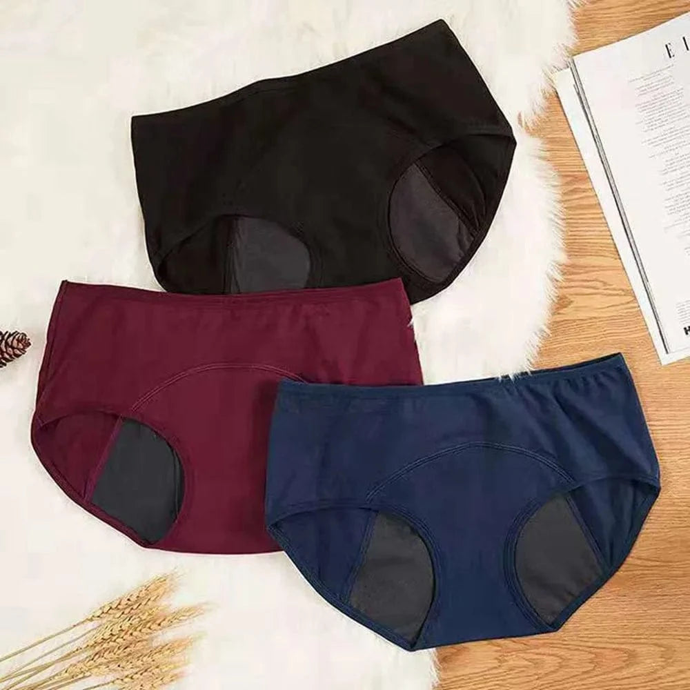 Very Abundant Menstrual Panties Woman Breathable Women's cotton briefs Low Waist Physiological Period Underwear For Women - A-1 Thread Vault