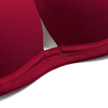Vgplay Sexy Bra New Red Push Up Lingerie Convertible Straps Solid Plunge Underwear Transparent Straps Brassiere - A-1 Thread Vault