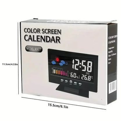 Vibrant Digital Weather Alarm Clock with Voice Control - A-1 Thread Vault