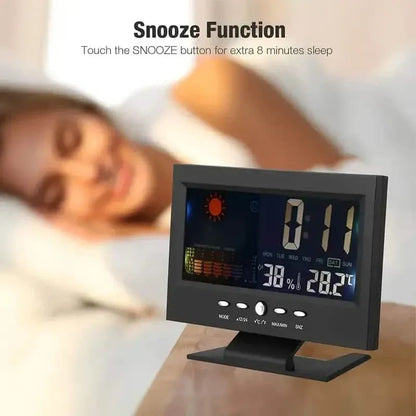 Vibrant Digital Weather Alarm Clock with Voice Control - A-1 Thread Vault