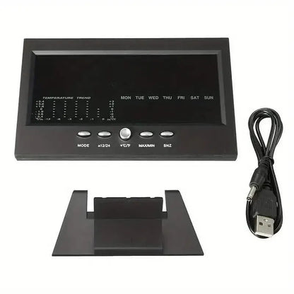 Vibrant Digital Weather Alarm Clock with Voice Control - A-1 Thread Vault