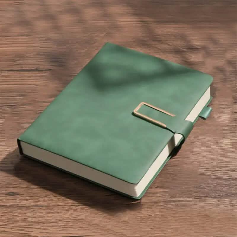 Vintage A5 Leatherbound Notebook with Personalized Soft Cover and Bookmark - A-1 Thread Vault