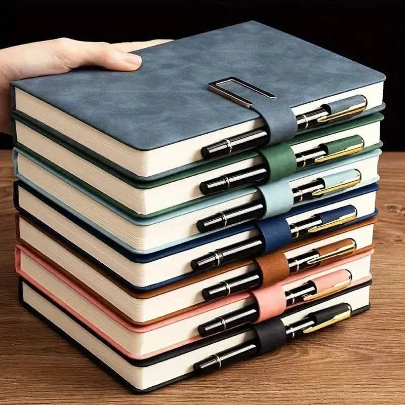 Vintage A5 Leatherbound Notebook with Personalized Soft Cover and Bookmark - A-1 Thread Vault
