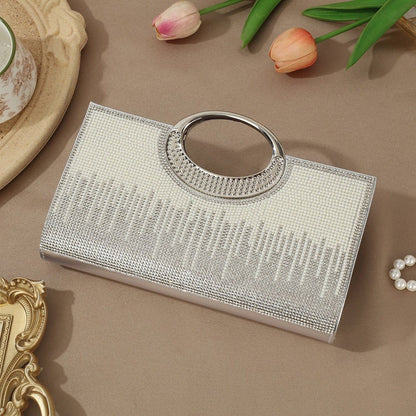 Vintage Large Circular Handle Rhinestone Sparkly Clutch Bag(MAC430) - A-1 Thread Vault