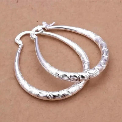 Vintage Pattern Large Hoop Earrings - A-1 Thread Vault