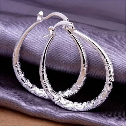 Vintage Pattern Large Hoop Earrings - A-1 Thread Vault