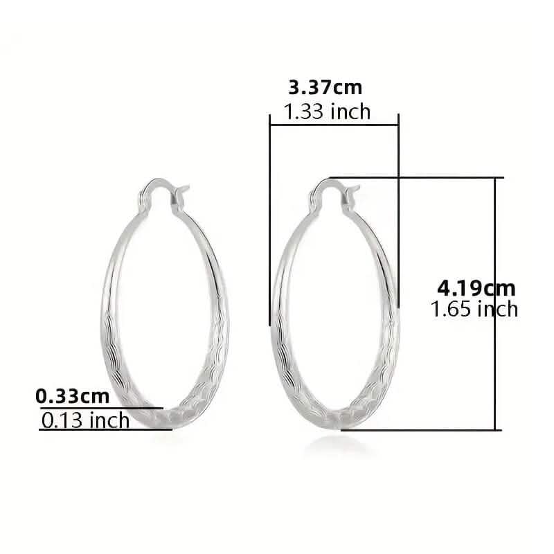 Vintage Pattern Large Hoop Earrings - A-1 Thread Vault
