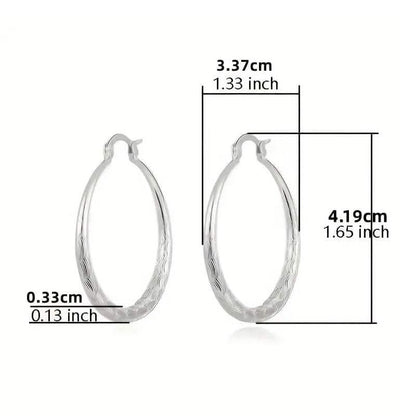 Vintage Pattern Large Hoop Earrings - A-1 Thread Vault
