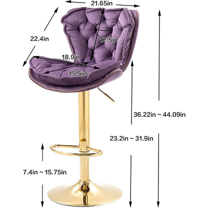Vintage Swivel Velvet Bar Stools - A-1 Thread Vault