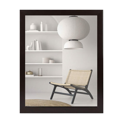 Wall Mount Mirror Wood-Like Frame Rectangle Modern Hanging Mirror - A-1 Thread Vault