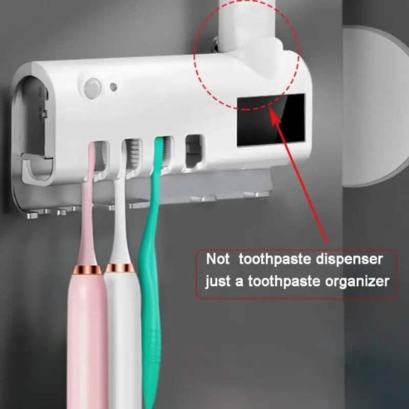 Wall Mounted 4 Slot Toothbrush UV Disinfection Device - A-1 Thread Vault