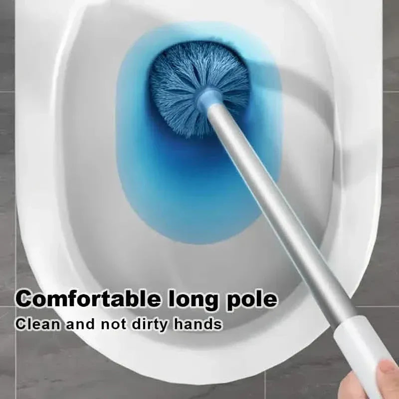 Wall Mounted Long Handle Toilet Cleaning Brush With Holder - A-1 Thread Vault