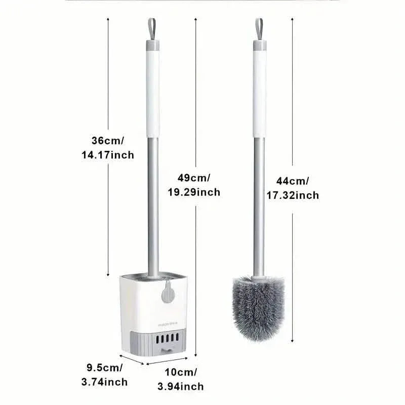 Wall Mounted Long Handle Toilet Cleaning Brush With Holder - A-1 Thread Vault