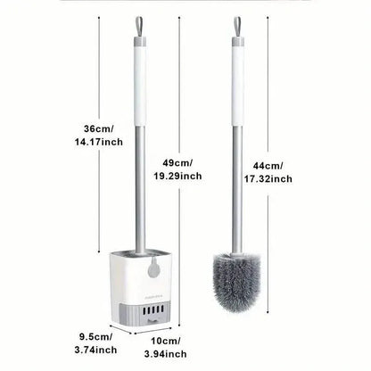 Wall Mounted Long Handle Toilet Cleaning Brush With Holder - A-1 Thread Vault