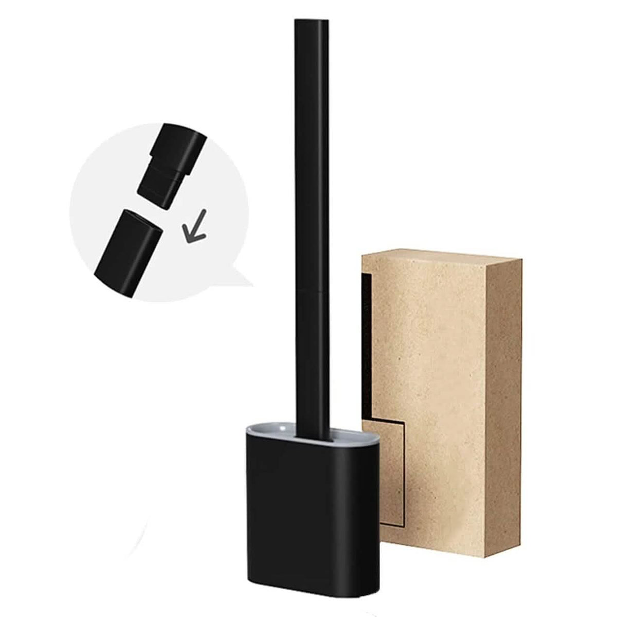 Wall Mounted Silicone Bathroom Brush and Holder Set - A-1 Thread Vault