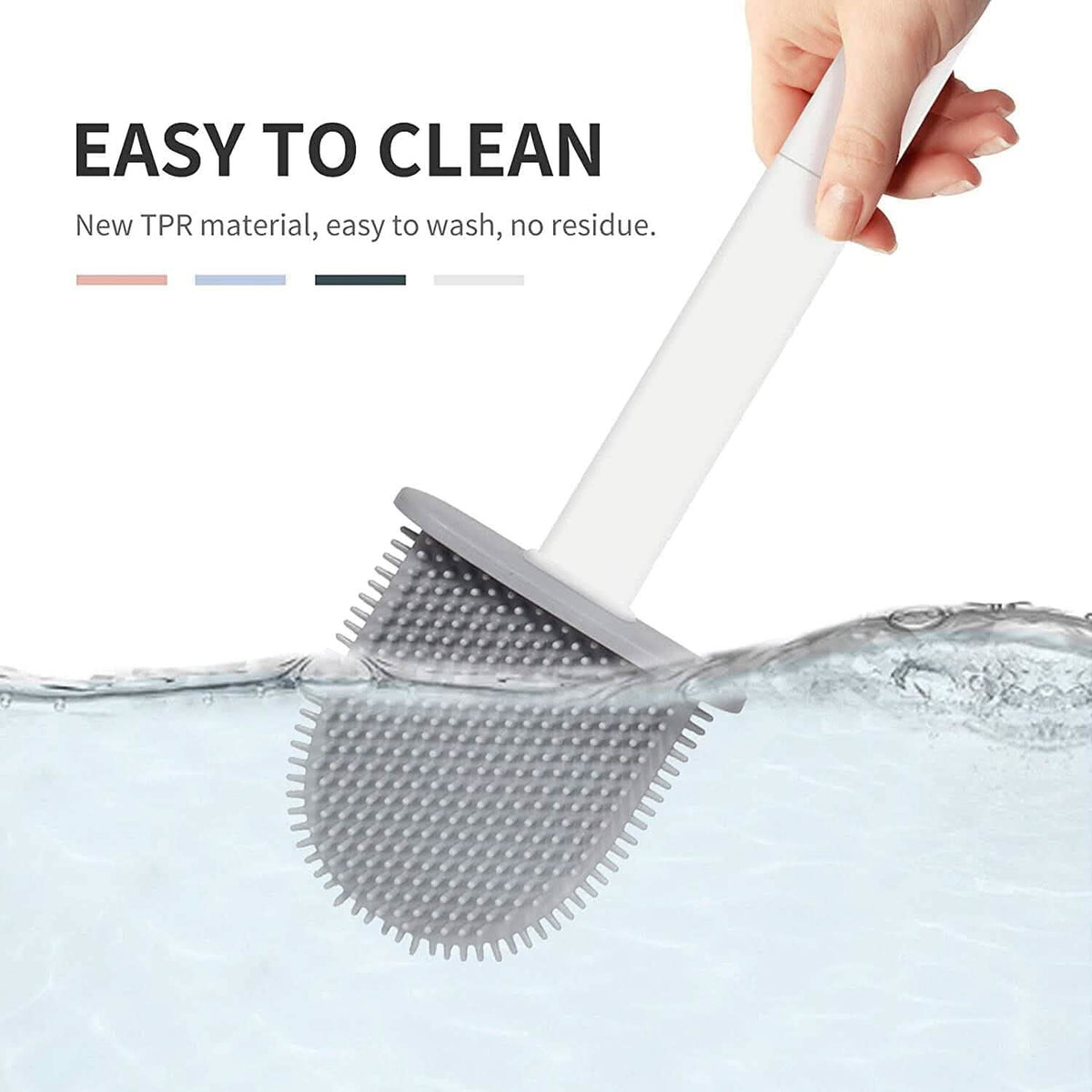 Wall Mounted Silicone Bathroom Brush and Holder Set - A-1 Thread Vault